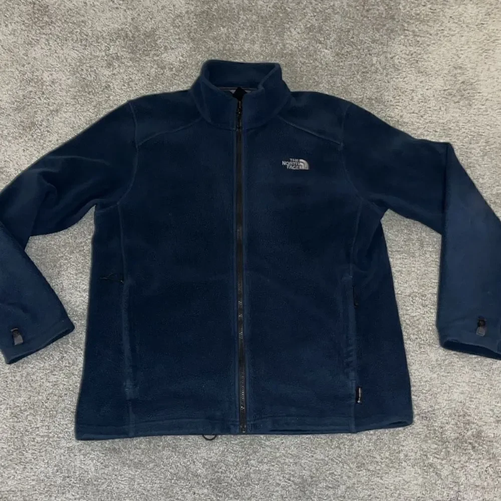 Retro North Face Blue Flashdry Fleece Full Zipper Jacket Coat L worn used
